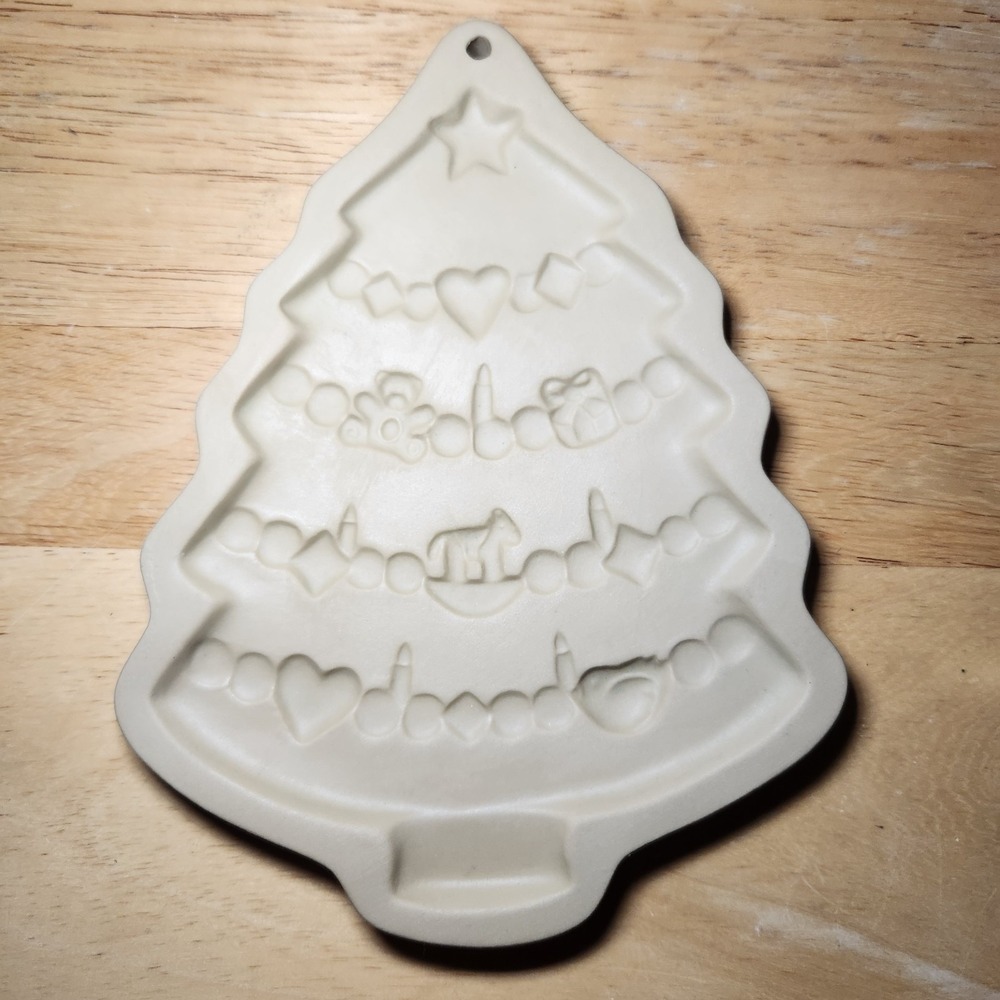 Vtg Brown‎ Bag Cookie Art Christmas Tree Cookie Mold 1986 Craft